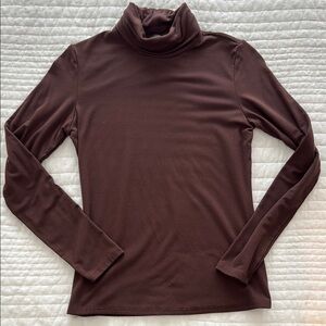 Elegant Brown Turtleneck Top